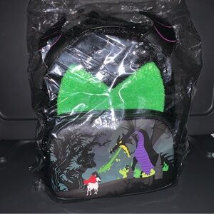 Maleficent Dragon Sleeping Beauty Prince Phillip Sequin Loungefly Mini Backpack